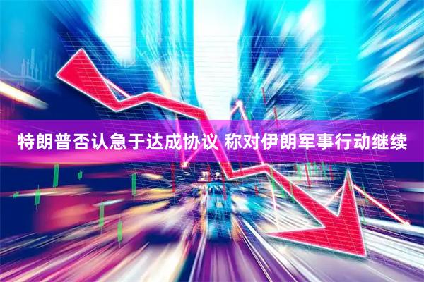 特朗普否认急于达成协议 称对伊朗军事行动继续